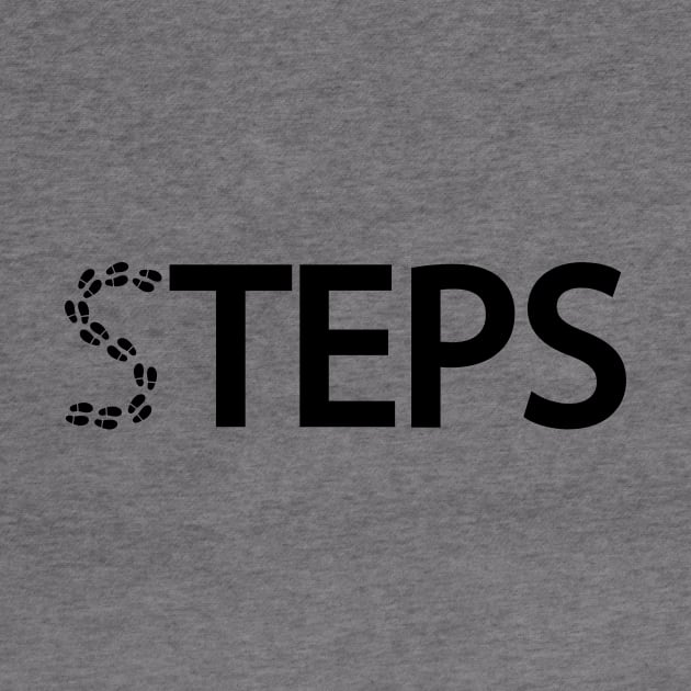 Steps typography design by Geometric Designs